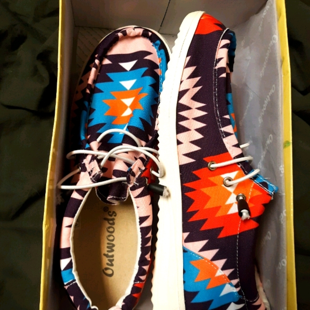 Hey Dude Inspired Slip On Tribal Aztec Shoes